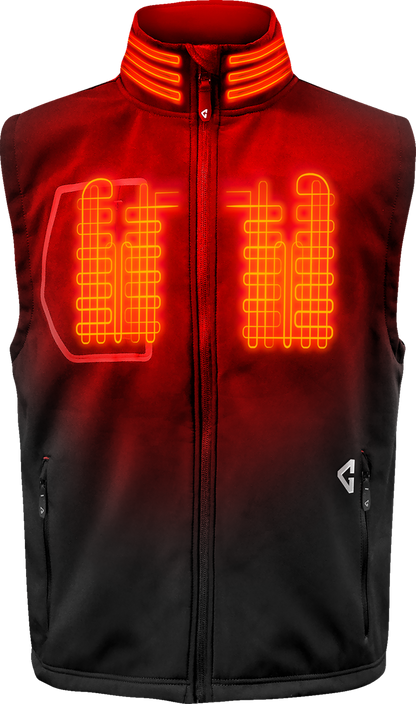 GERBING HEATED CLOTHING 7V Torrid Softshell Heated Vest 2.0 - Black - Small GER-TVST-7V-M-B-S