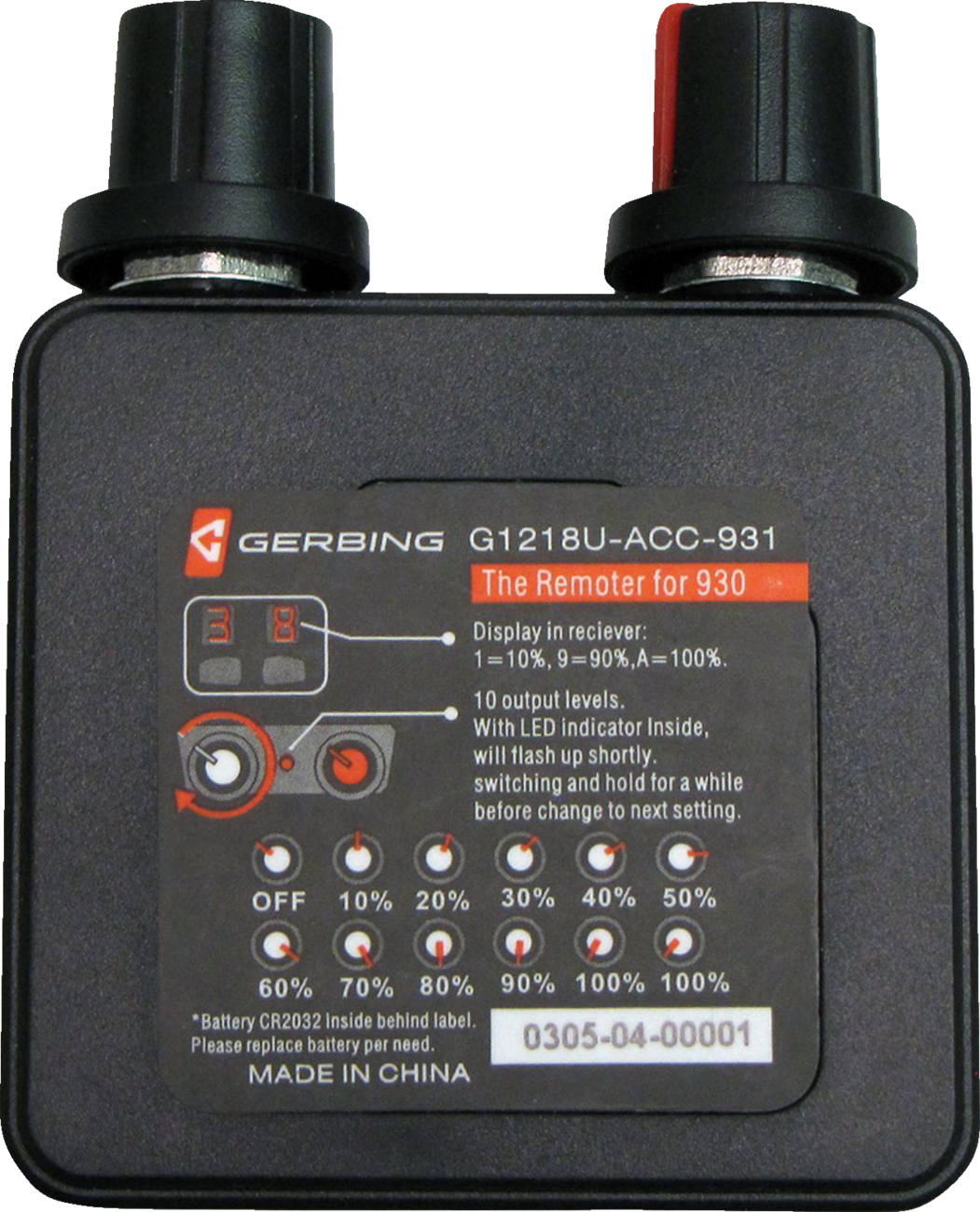 GERBING HEATED CLOTHING Dual Wireless Temp Controller - 12 V - Remote G1218U-ACC-931-001-1