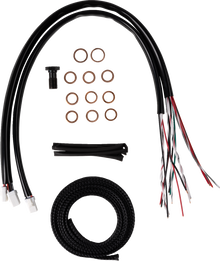 LA CHOPPERS Complete Midnight Braided Cable Kit - Stock Handlebars - '23-'25 Touring LA-8059KT2-08M