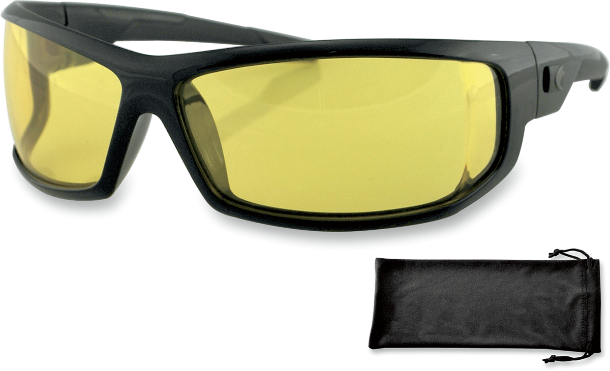 BOBSTER AXL Sunglasses - Gloss Black - Yellow Lens EAXL001Y