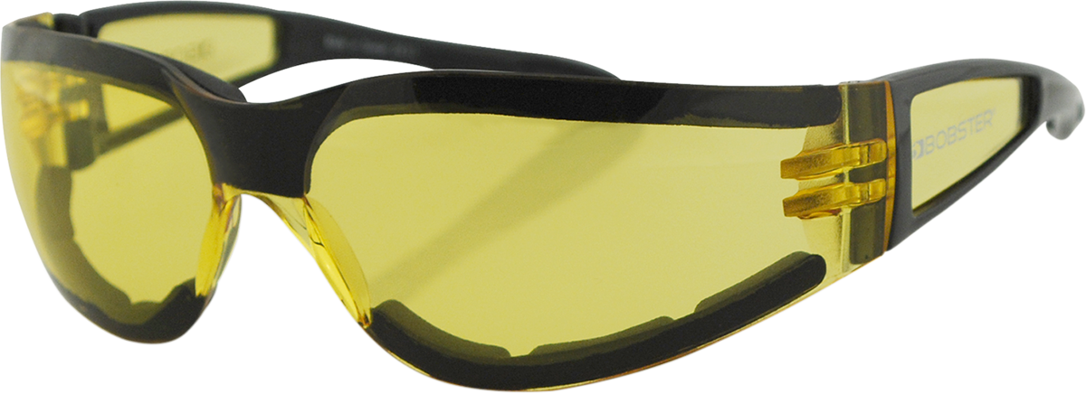 BOBSTER Shield II Sunglasses - Gloss Black - Yellow Lens ESH204