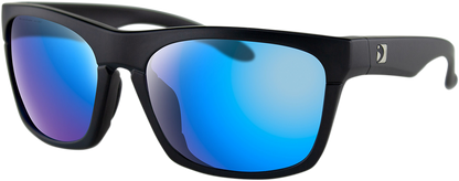 BOBSTER Route Sunglasses - Matte Black - Purple HD Light Blue Revo Mirror Lens BROU001H