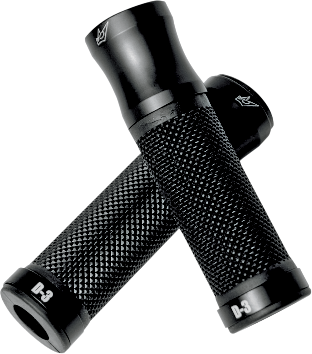 DRIVEN RACING 7/8" D3 Grips - Black/Black D3BK