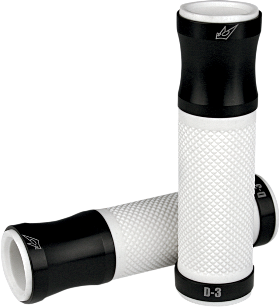 DRIVEN RACING 7/8" D3 Grips - Black/White D3BK/WT