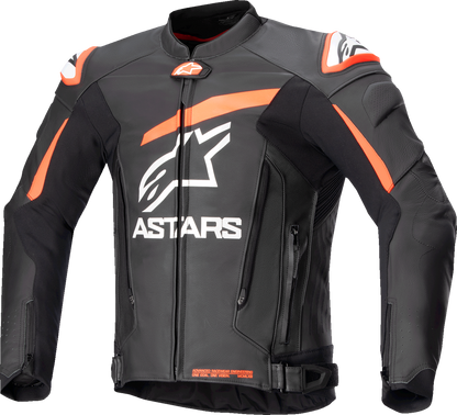 ALPINESTARS GP Plus v4 Leather Jacket - Black/Red Fluo/White - US 50 / EU 60 3100524-1321-60