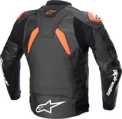 ALPINESTARS GP Plus v4 Leather Jacket - Black/Red Fluo/White - US 50 / EU 60 3100524-1321-60