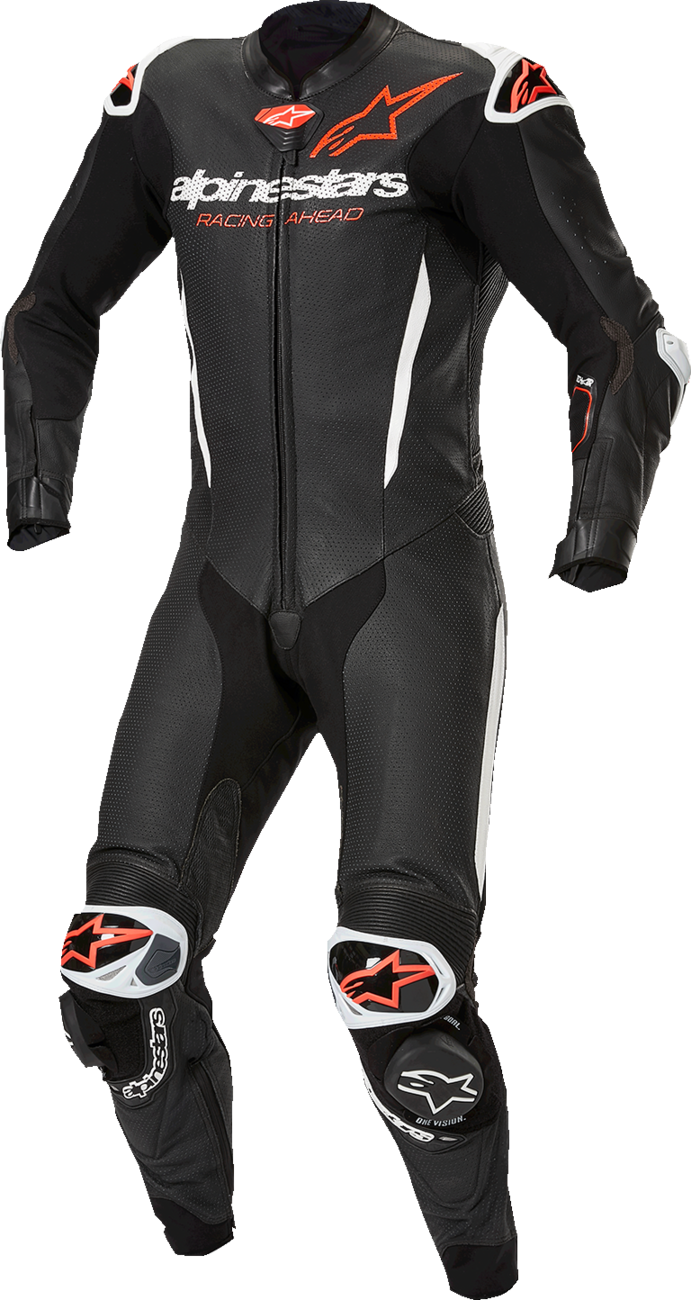 ALPINESTARS GP-R7 1-PC Leather Suit - Black/White/Red Fluo - US 42 / EU 52 3150125-1231-52