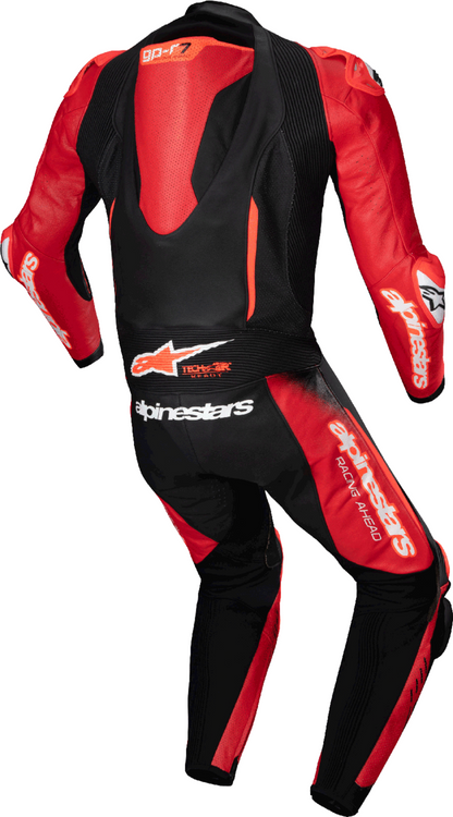 ALPINESTARS GP-R7 1-PC Leather Suit - Black/Mid Red - US 46 / EU 56 3150125-1405-56