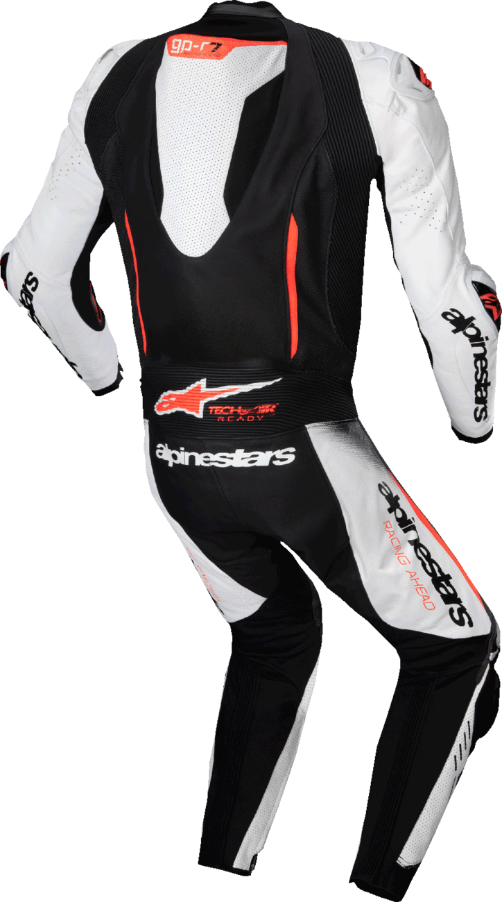 ALPINESTARS GP-R7 1-PC Leather Suit - White/Black/Red Fluo - US 50 / EU 60 3150125-233-60