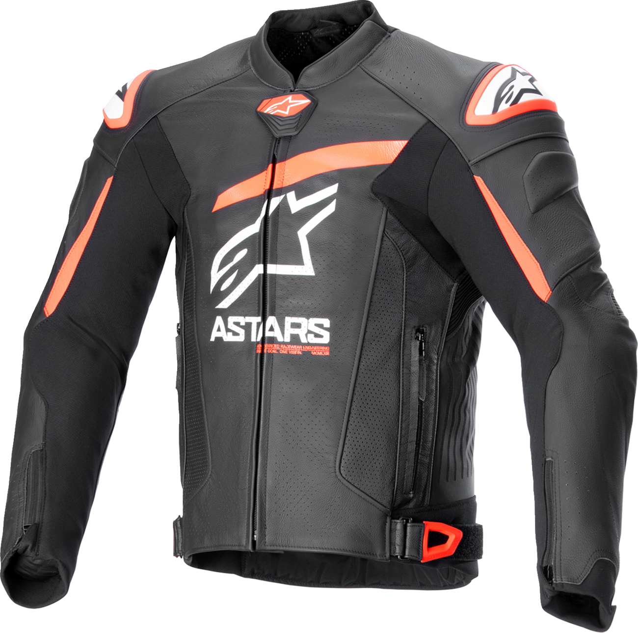 ALPINESTARS GP Plus R v4 Airflow Leather Jacket - Black/Red Fluo/White - US 46 / EU 56 3100624-1321-56