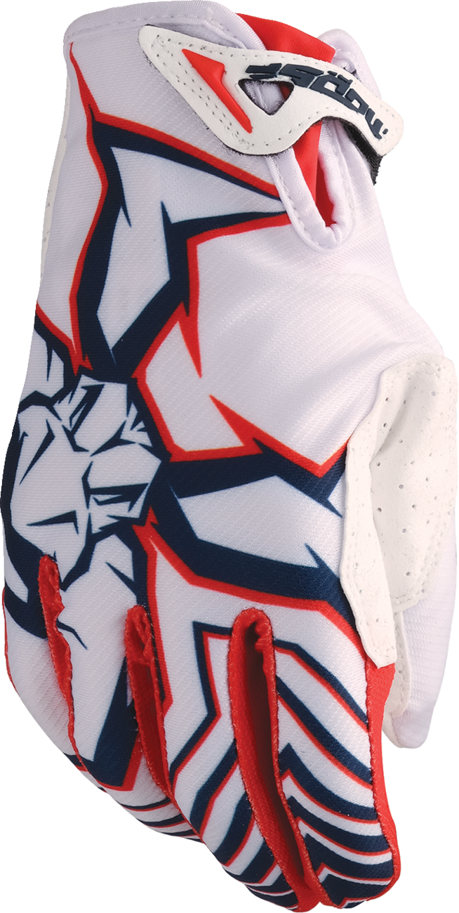 MOOSE OFFROAD Agroid™ Pro Gloves - Red/White/Blue - Large 3330-8086