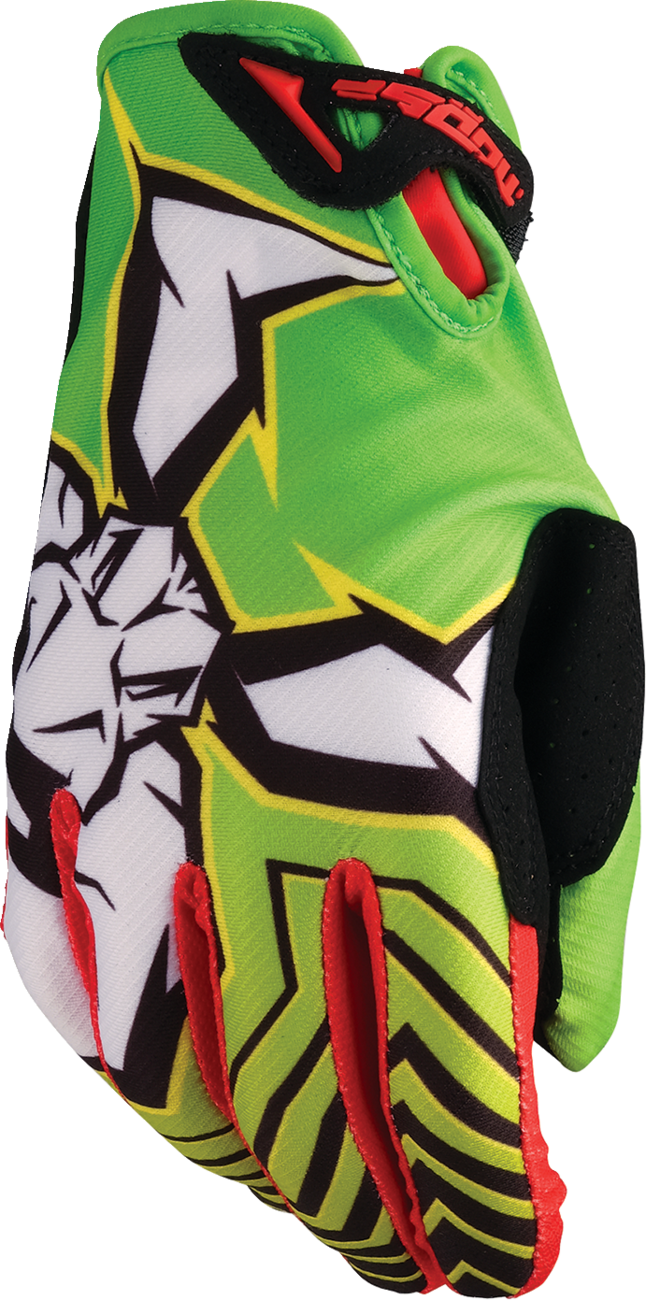 MOOSE OFFROAD Agroid™ Pro Gloves - Green/Red - Small 3330-8109