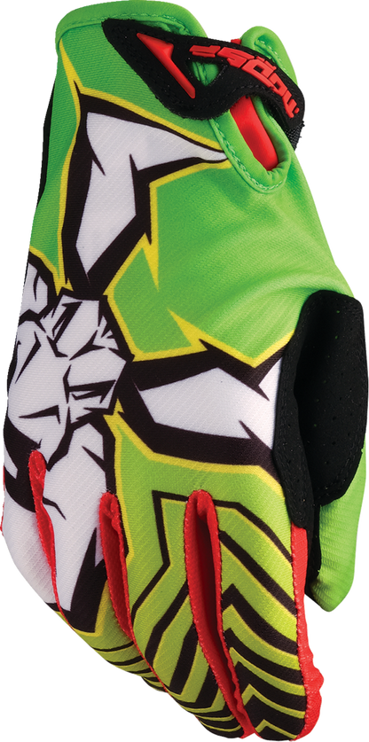 MOOSE OFFROAD Agroid™ Pro Gloves - Green/Red - Small 3330-8109