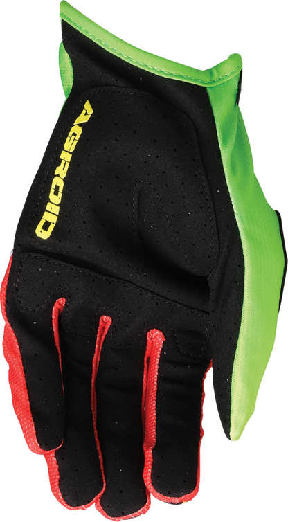 MOOSE OFFROAD Agroid™ Pro Gloves - Green/Red - Medium 3330-8110