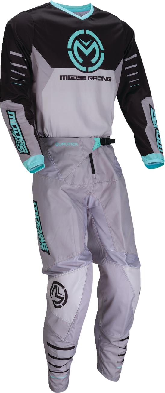 MOOSE OFFROAD Qualifier® Pants - Gray/Teal - US 38 2901-11827