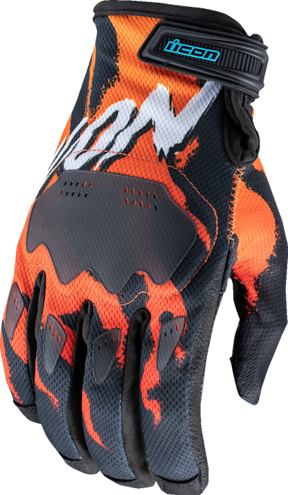 ICON Hooligan™ Rad Dawn Gloves - Orange - Small 3301-4857