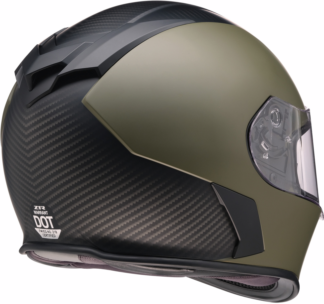 Z1R Warrant Helmet - Carbon - Green - XL 0101-17436