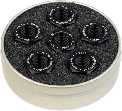 DRIVEN RACING Sprocket Nuts - 6-Bolt Hub - Black - M10 x 1.0 DSN6BK
