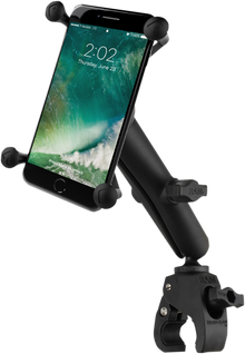 RAM MOUNTS Small Tough-Claw™ Base with Long Double-Socket Arm and Universal Ram® X-Grip® Cradle RAMB400CUN10U