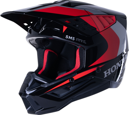 Honda S M5 Helmet Black/Red Glossy Sm