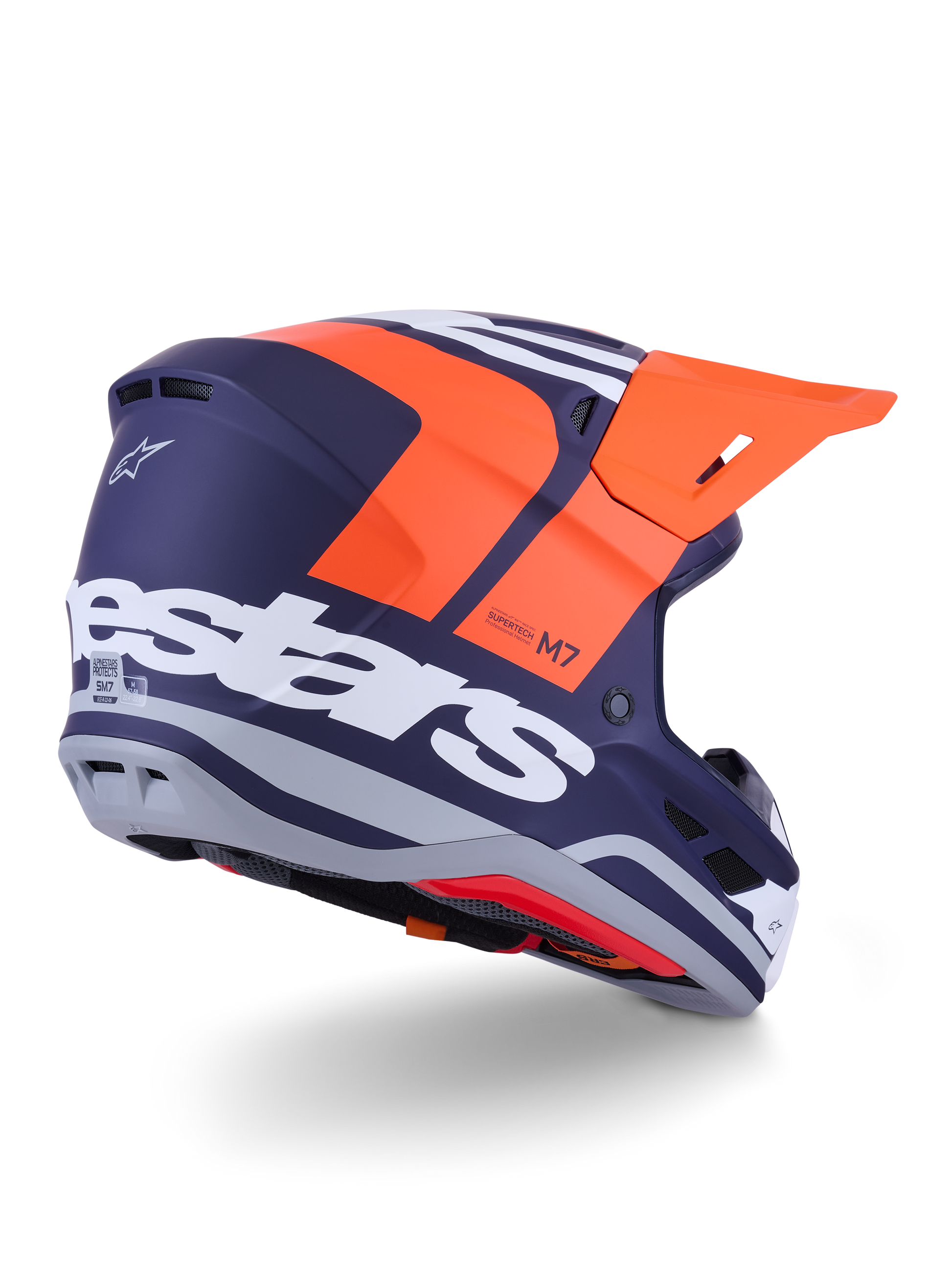 Sm7 Core Helmet Orng/Blue Matt Lg