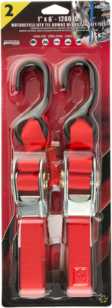 ERICKSON Over-Center Buckle Strap - 1" x 6' - Red 05729