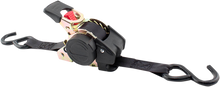 ERICKSON Retractable Ratchet Tie-Downs - 6' - Black 34413