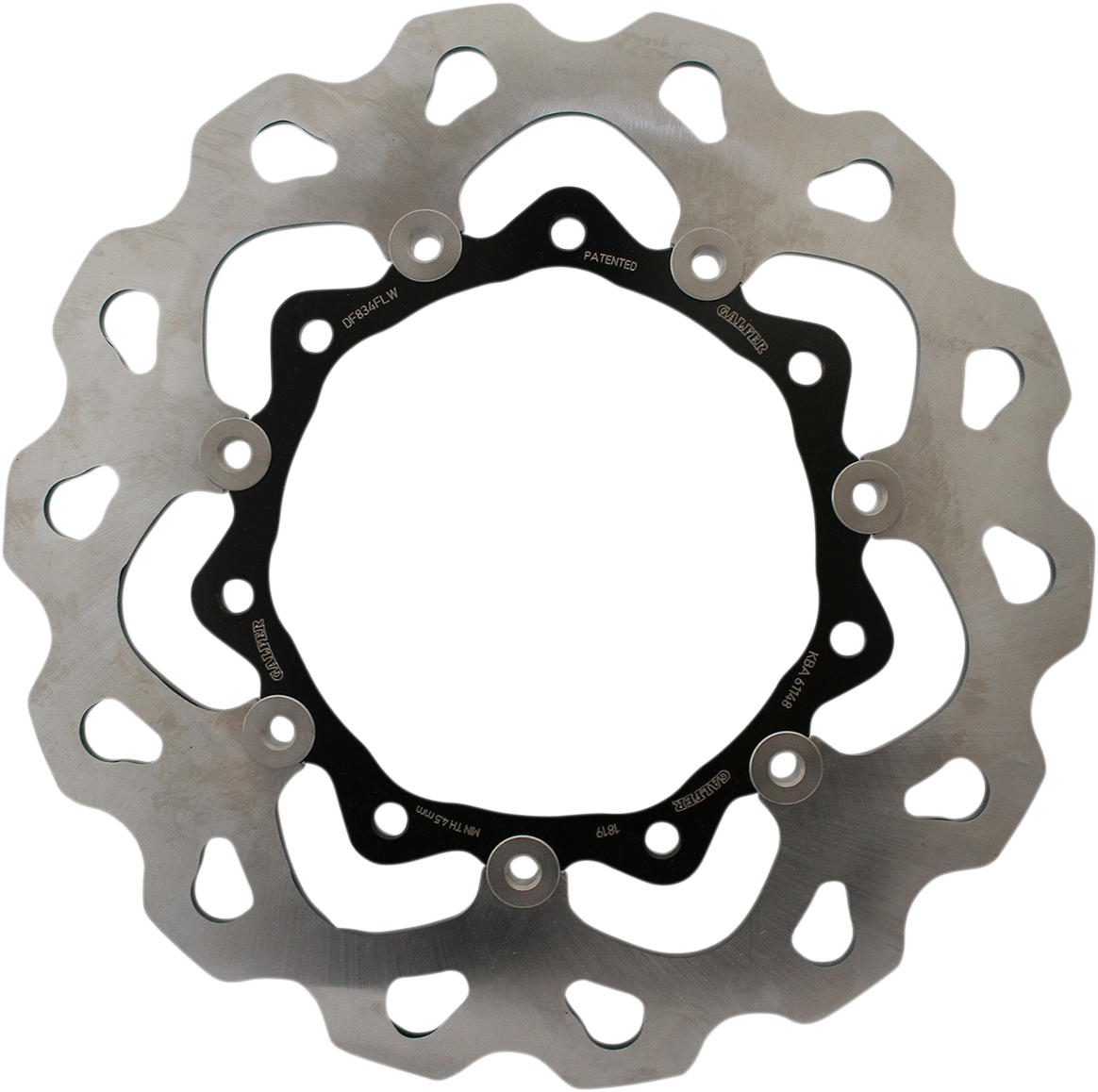 GALFER Brake Rotor - Front - Black Carrier DF834FLW
