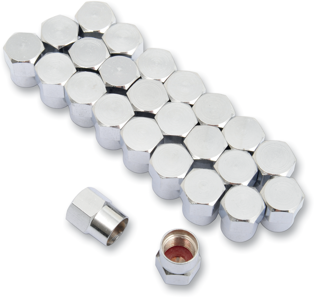 K&L SUPPLY Valve Stem Cap - Chrome - 25 Pack 32-8196