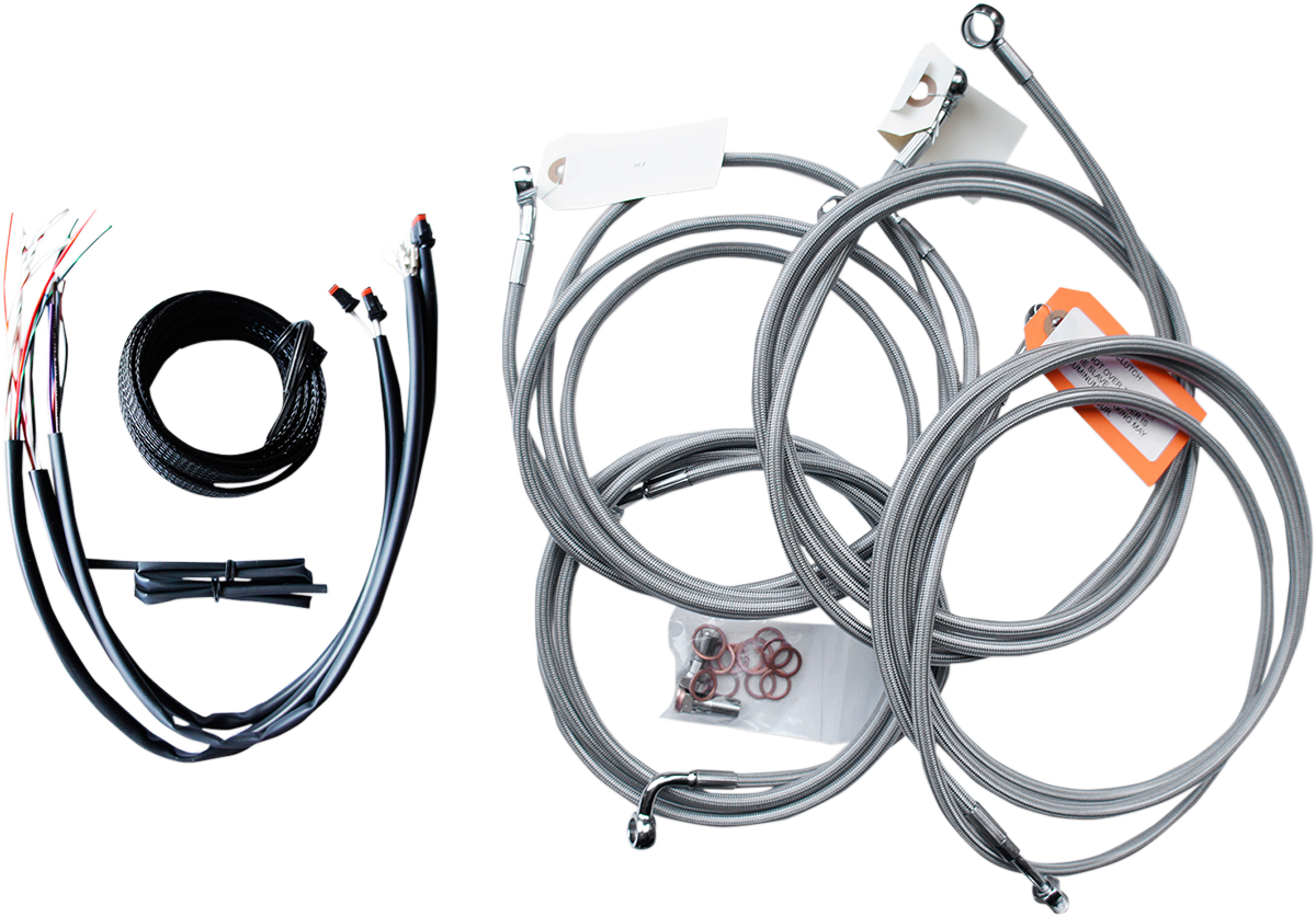 LA CHOPPERS Ape Hanger Handlebar Kit - 14" - Chrome LA-7361KT1-14
