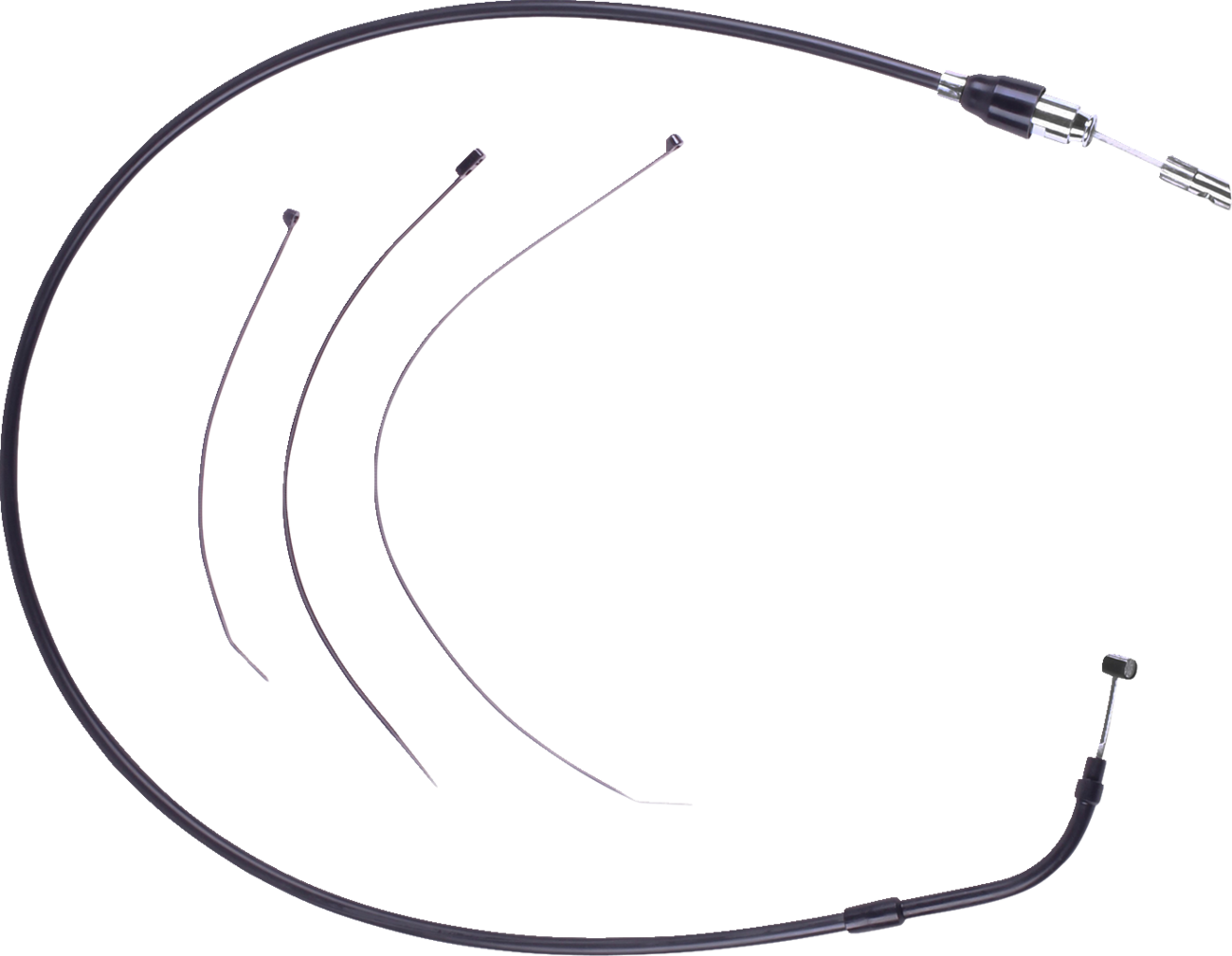 DRAG SPECIALTIES Quick Connect Clutch Cable - Upper - 46" - Black/Chrome 4323902HE