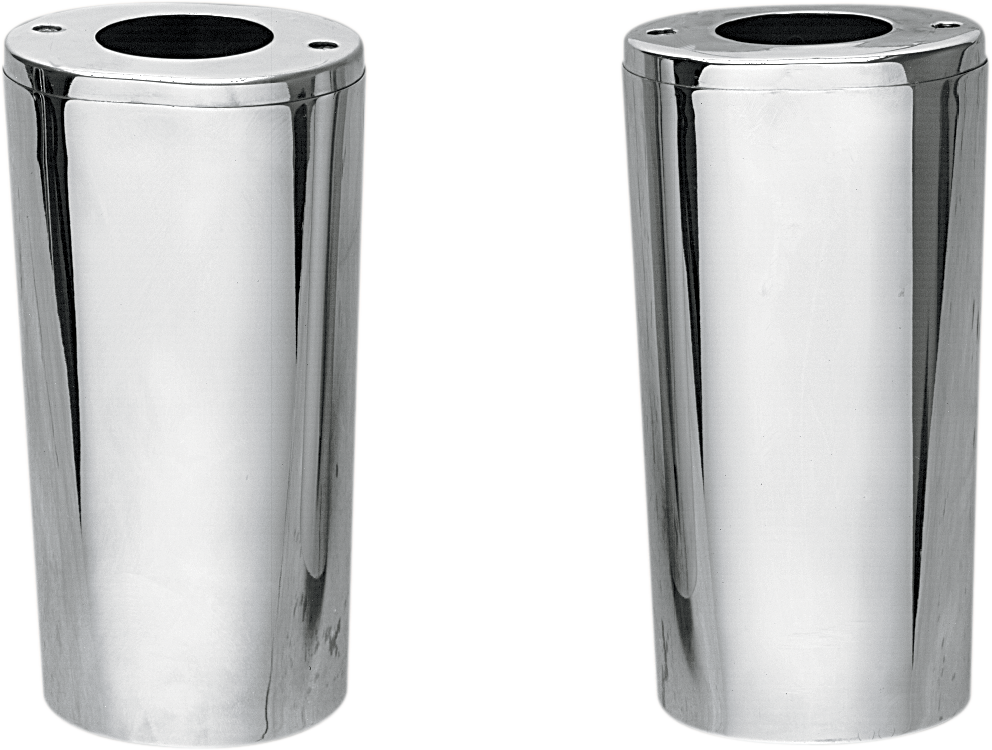 DRAG SPECIALTIES Fork Slider Covers - Extended +4" (10.5") - Chrome - Smooth 74539
