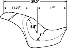 DRAG SPECIALTIES SEATS Predator Seat - Smooth - FL/FX '00-'17 0802-0467