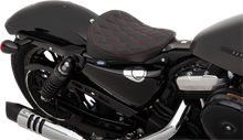 DRAG SPECIALTIES SEATS Bobber Solo Seat - Double Diamond - Red Stitch - '10-'22 XL 0804-0741