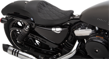 DRAG SPECIALTIES SEATS 3/4 Solo Seat - Double Diamond - Black w/ Black Stitching - XL '04-'22 0804-0744
