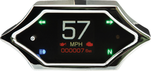 DAKOTA DIGITAL Handle Bar Mount Speedometer - With Signals - Spiked - Chrome MLX-5200