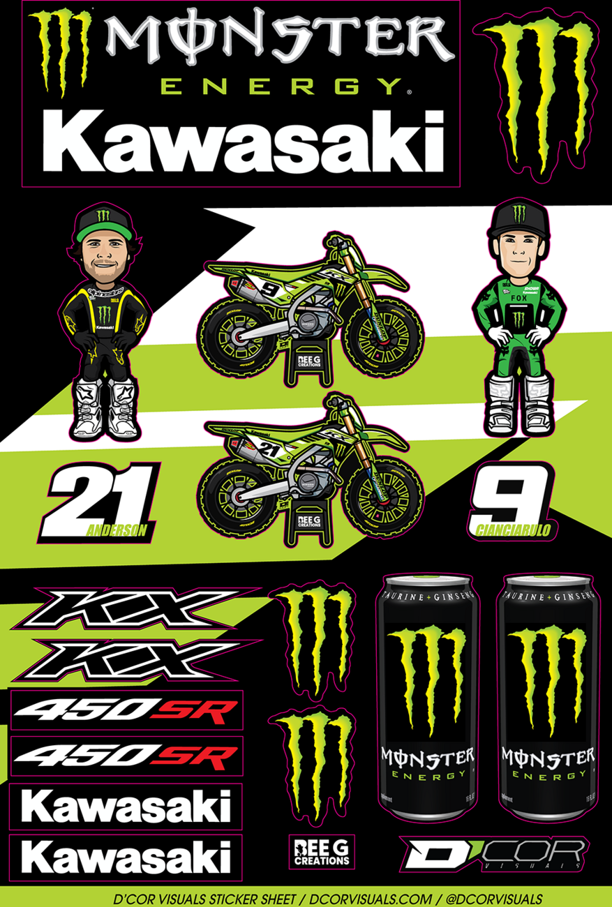D'COR VISUALS Decal Sheet - Monster Energy BEE G 40-20-118