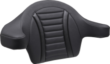 MUSTANG Deluxe Extended Passenger Arm Backrest - Gunmetal Stitch - Touring 88403GM