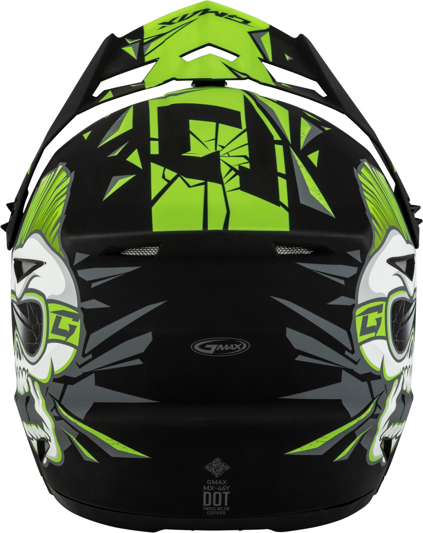 Youth Mx 46y Unstable Helmet Matte Black/Green Yl
