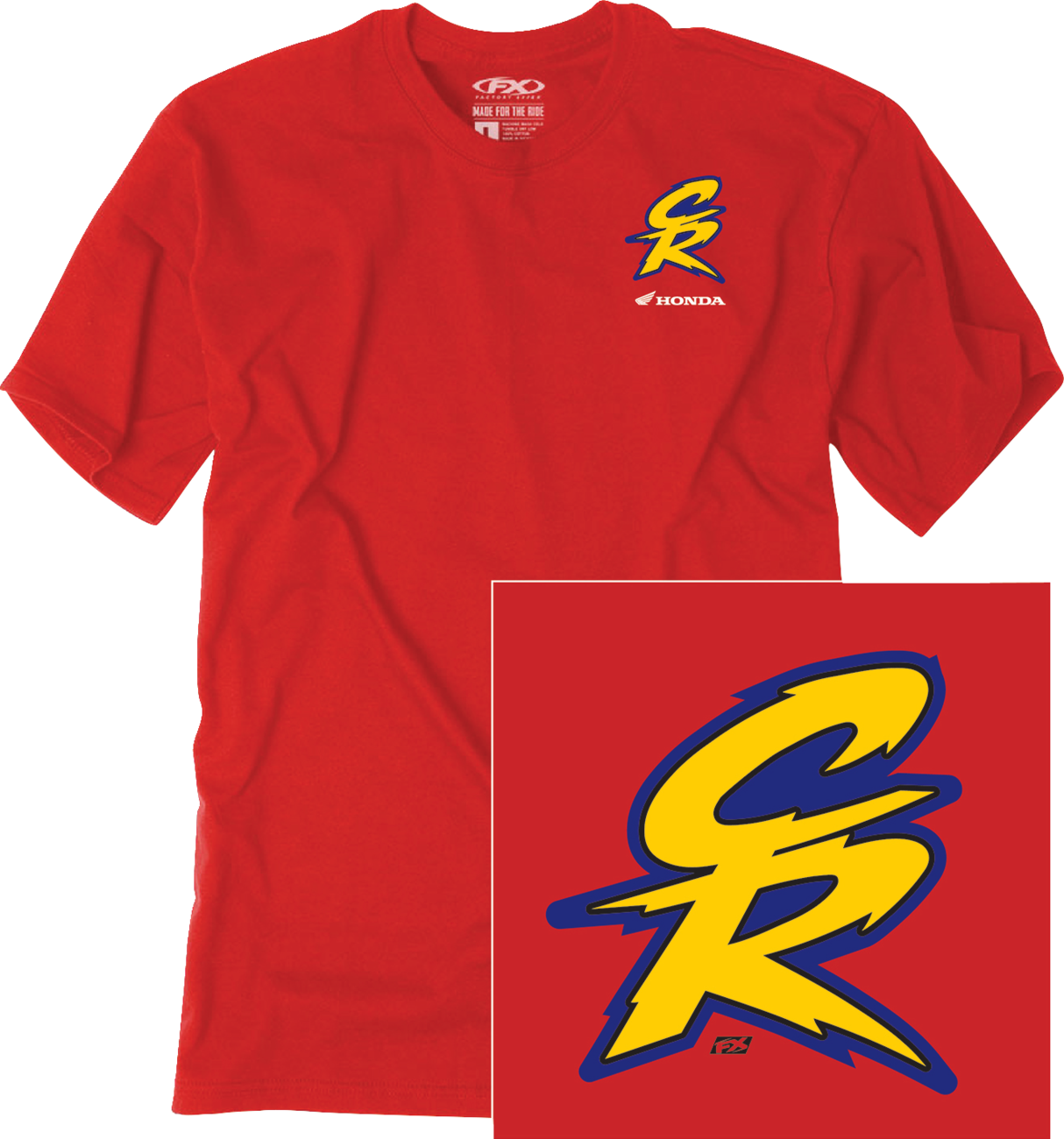 FACTORY EFFEX Honda Retro CR T-Shirt - Red - 2XL 28-87318