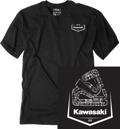 FACTORY EFFEX Kawasaki Track T-Shirt - Black - Large 28-87104