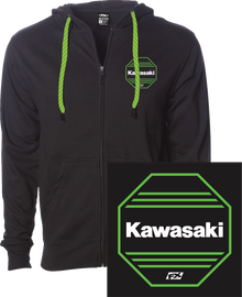 FACTORY EFFEX Kawasaki Octagon Zip-Up Hoodie - Black - 2XL 28-88158
