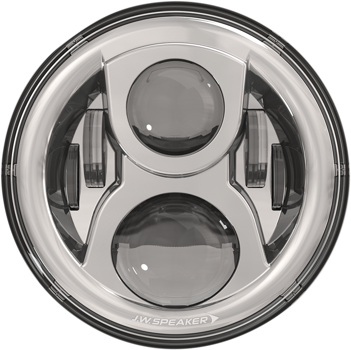 J.W. SPEAKER Headlight with Mounting Ring - Chrome 0554991