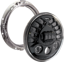 J.W. SPEAKER Adaptive 2 LED Headlight - 7" with Mount - Black 0555051