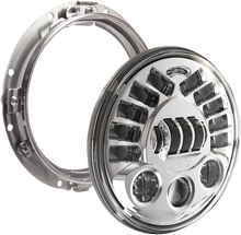 J.W. SPEAKER Adaptive 2 LED Headlight - 7" with Mount - Chrome 0555061