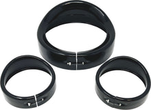 7" Gloss Blk Head/Pass Lights  Frenched Visor Kit