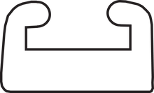 GARLAND Black Replacement Slide - UHMW - Profile 23 - Length 57.00" - Polaris 23-5700-0-01-01