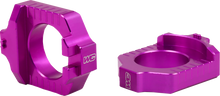WORKS CONNECTION Elite Axle Block Kit - Purple - Yamaha 17-P281