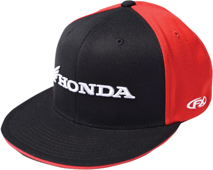 FACTORY EFFEX Honda Horizontal Flexfit® Hat - Black/Red - Small/Medium 15-88340