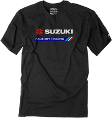 FACTORY EFFEX Suzuki Factory Racing T-Shirt - Heather Charcoal - XL 22-87406